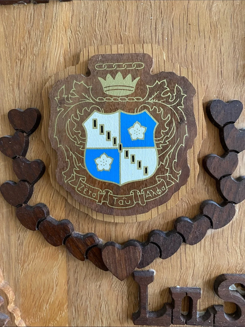 Zeta Tau Alpha sorority paddle